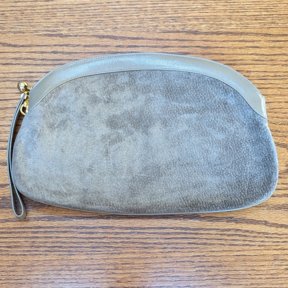 Vintage Koret Suede Leather Wristlet Clutch - Picture 1 of 3